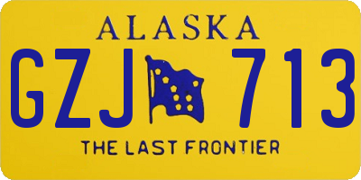 AK license plate GZJ713