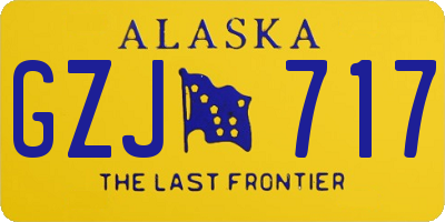 AK license plate GZJ717