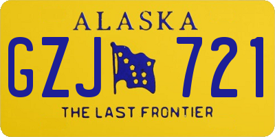 AK license plate GZJ721