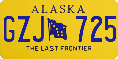 AK license plate GZJ725