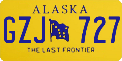 AK license plate GZJ727