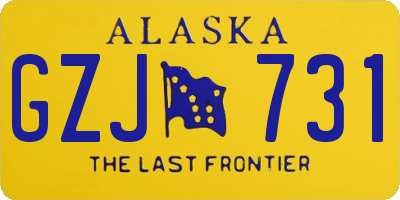 AK license plate GZJ731