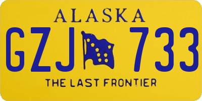 AK license plate GZJ733