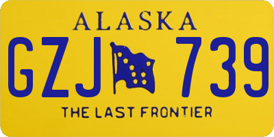 AK license plate GZJ739