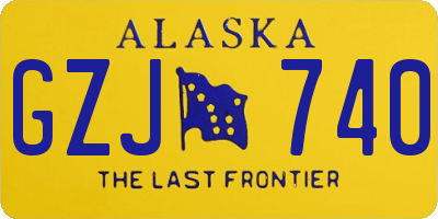 AK license plate GZJ740