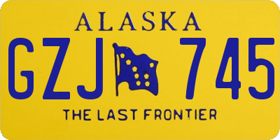 AK license plate GZJ745