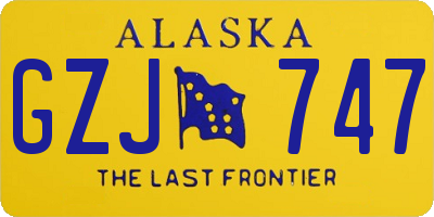 AK license plate GZJ747