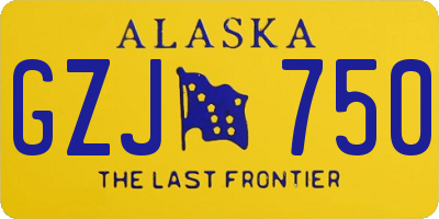 AK license plate GZJ750
