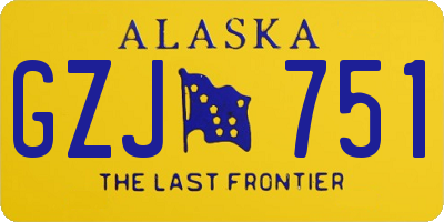 AK license plate GZJ751