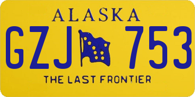 AK license plate GZJ753