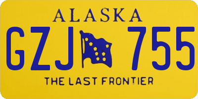 AK license plate GZJ755