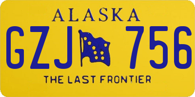 AK license plate GZJ756