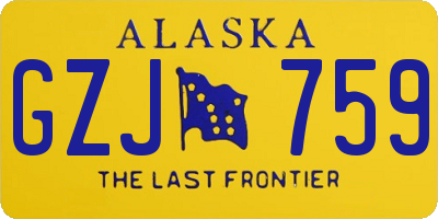 AK license plate GZJ759