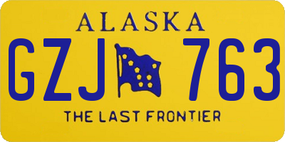 AK license plate GZJ763