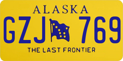 AK license plate GZJ769