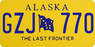 AK license plate GZJ770