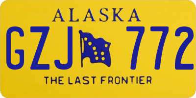 AK license plate GZJ772