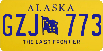 AK license plate GZJ773