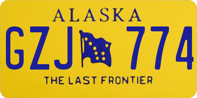AK license plate GZJ774