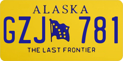 AK license plate GZJ781