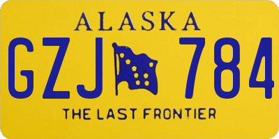 AK license plate GZJ784