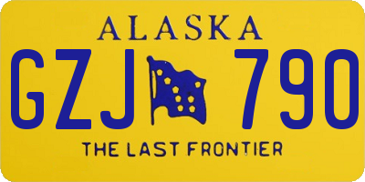 AK license plate GZJ790