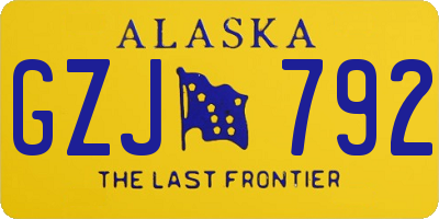 AK license plate GZJ792