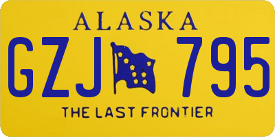 AK license plate GZJ795