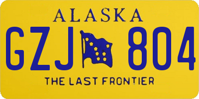 AK license plate GZJ804