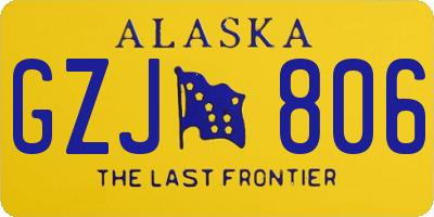 AK license plate GZJ806