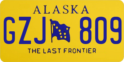 AK license plate GZJ809
