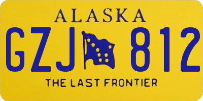 AK license plate GZJ812