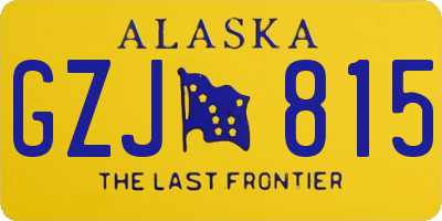 AK license plate GZJ815