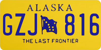 AK license plate GZJ816