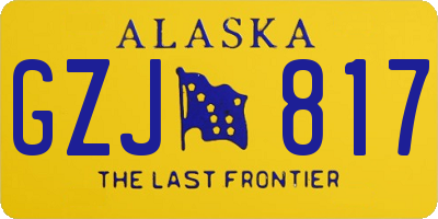AK license plate GZJ817