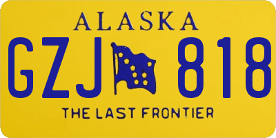 AK license plate GZJ818