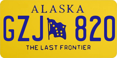 AK license plate GZJ820