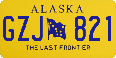 AK license plate GZJ821