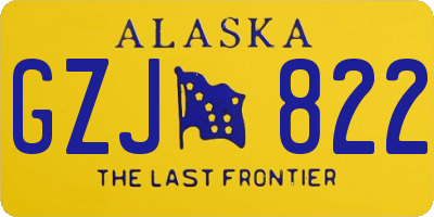 AK license plate GZJ822