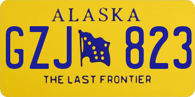 AK license plate GZJ823