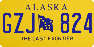 AK license plate GZJ824