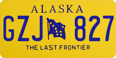 AK license plate GZJ827