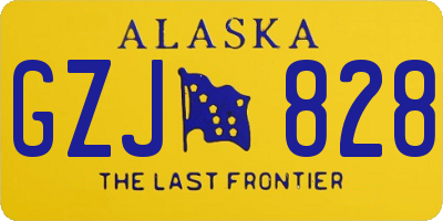 AK license plate GZJ828