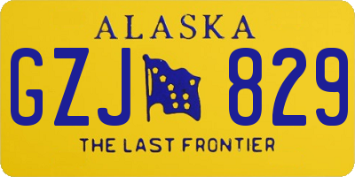 AK license plate GZJ829
