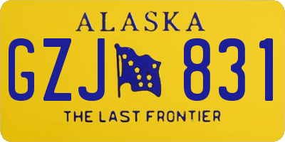 AK license plate GZJ831