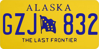 AK license plate GZJ832