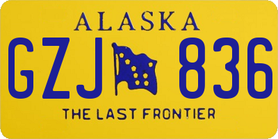 AK license plate GZJ836