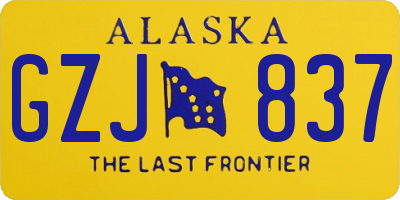 AK license plate GZJ837