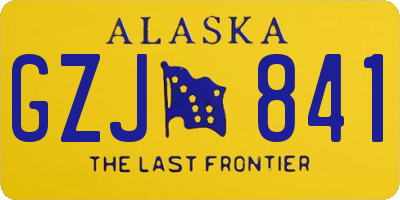 AK license plate GZJ841