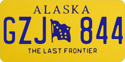 AK license plate GZJ844